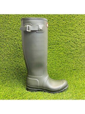 Hunter Original Tall Womens Size 6 Green Outdoor Waterproof Knee High Rain Boots